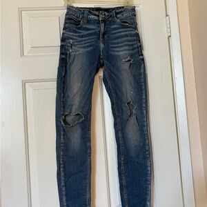Distressed Blue Jeans for Women